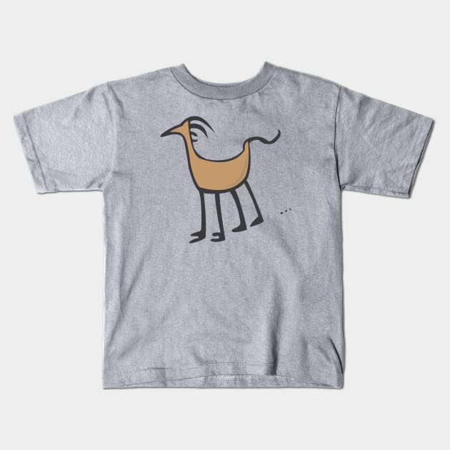 Cave Goat Color Kids T-Shirt by EdwardLarson